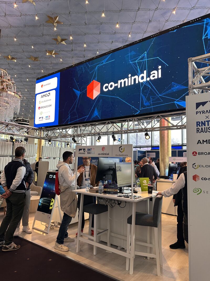 co-mind.ai booth at CloudFest 2026 with live demos at Booth H01