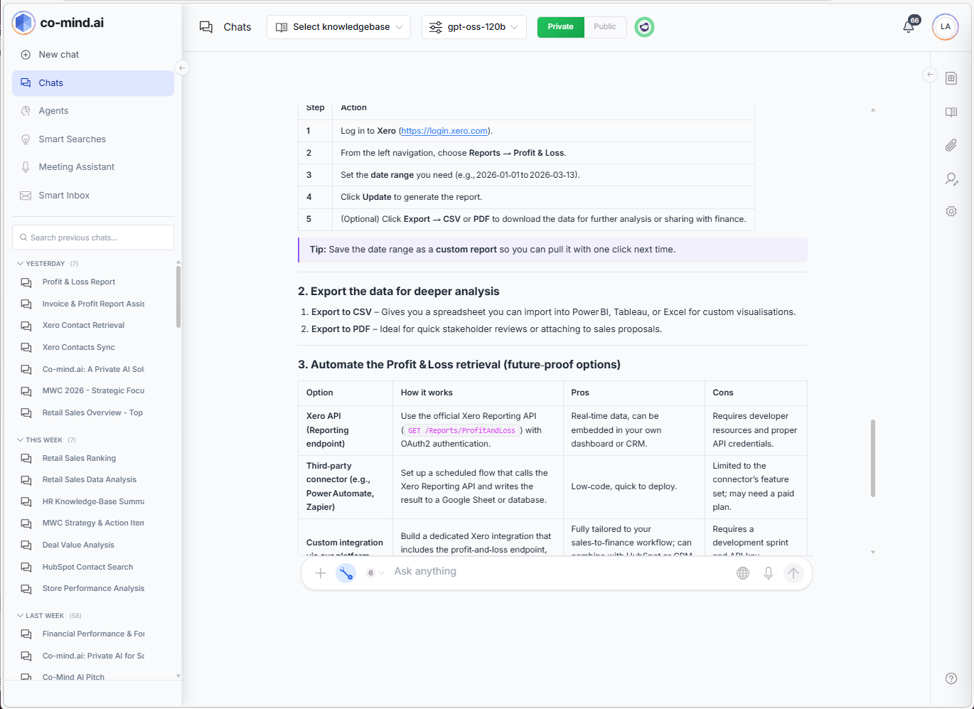 AI Chat & Knowledge Search