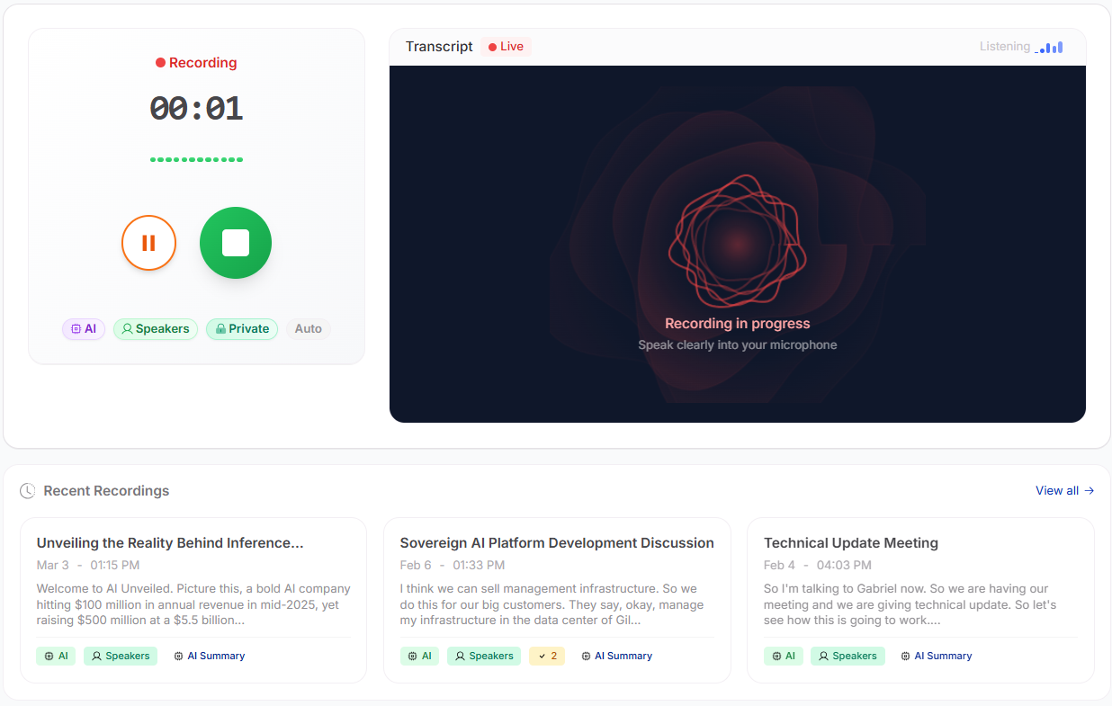 Meeting AI — Transcription & Summaries